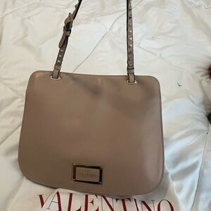 Valentino Garavani Beige Leather Bag